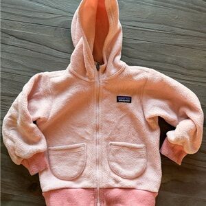 Patagonia Kids Light Pink Fleece Hoodie